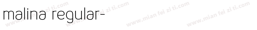 malina regular字体转换